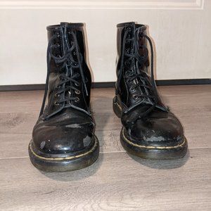 Black Patent Dr. Martens 1460 Boots